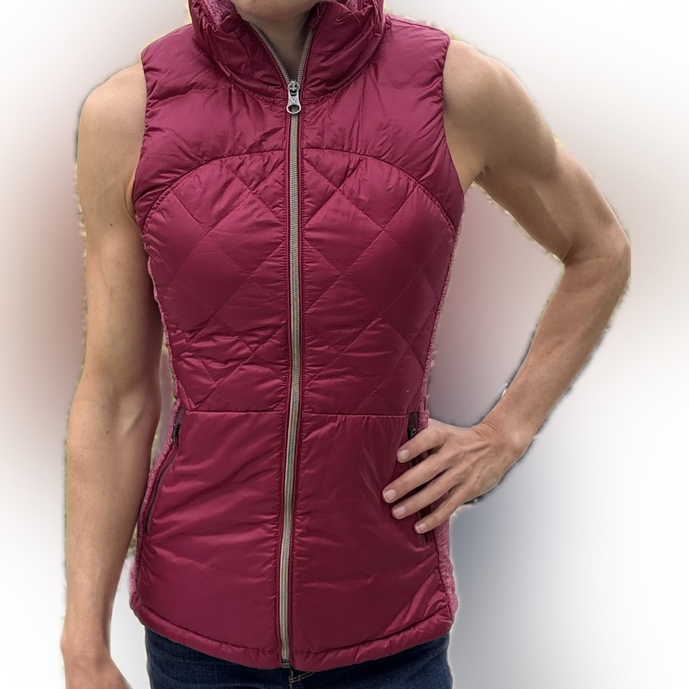 Lululemon Down For A Run Vest Berry Rumble puffer vest 2 running